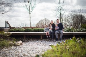 twins family outdoor portrait