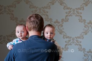 Twins with dad