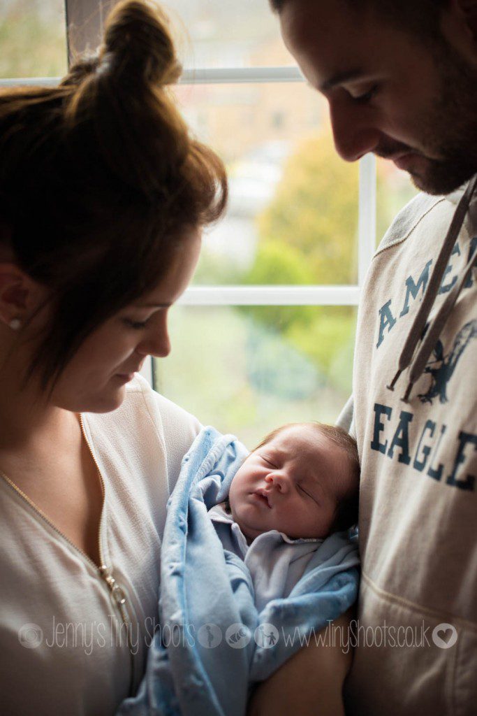 newborn baby photographer Denham - newborn with parents