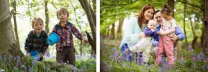 Family portraits with Bluebells in Ruislip Woods
