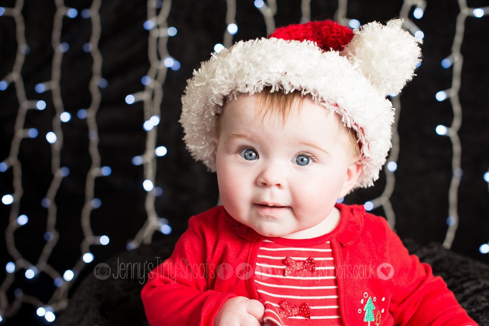 Baby in Santa hat