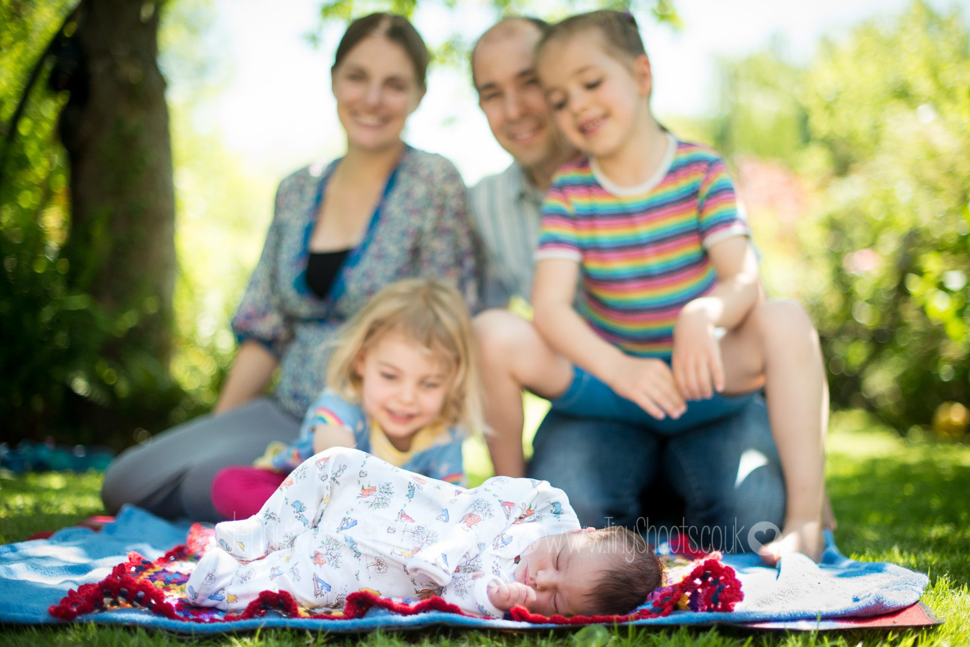 Summer outdoor newborn photography