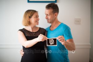 Twins scan maternity portrait