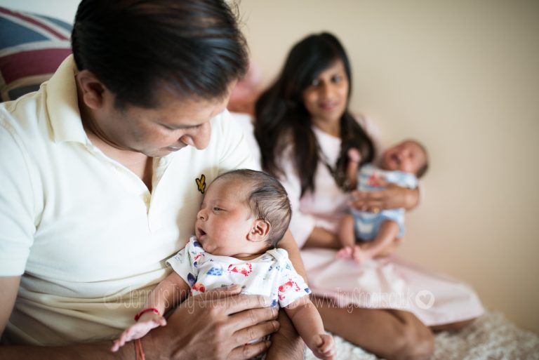 newborn twins in London