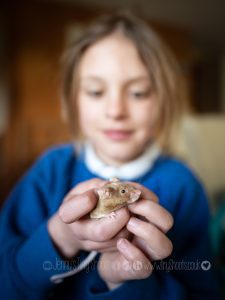 Mouse and girl portrait