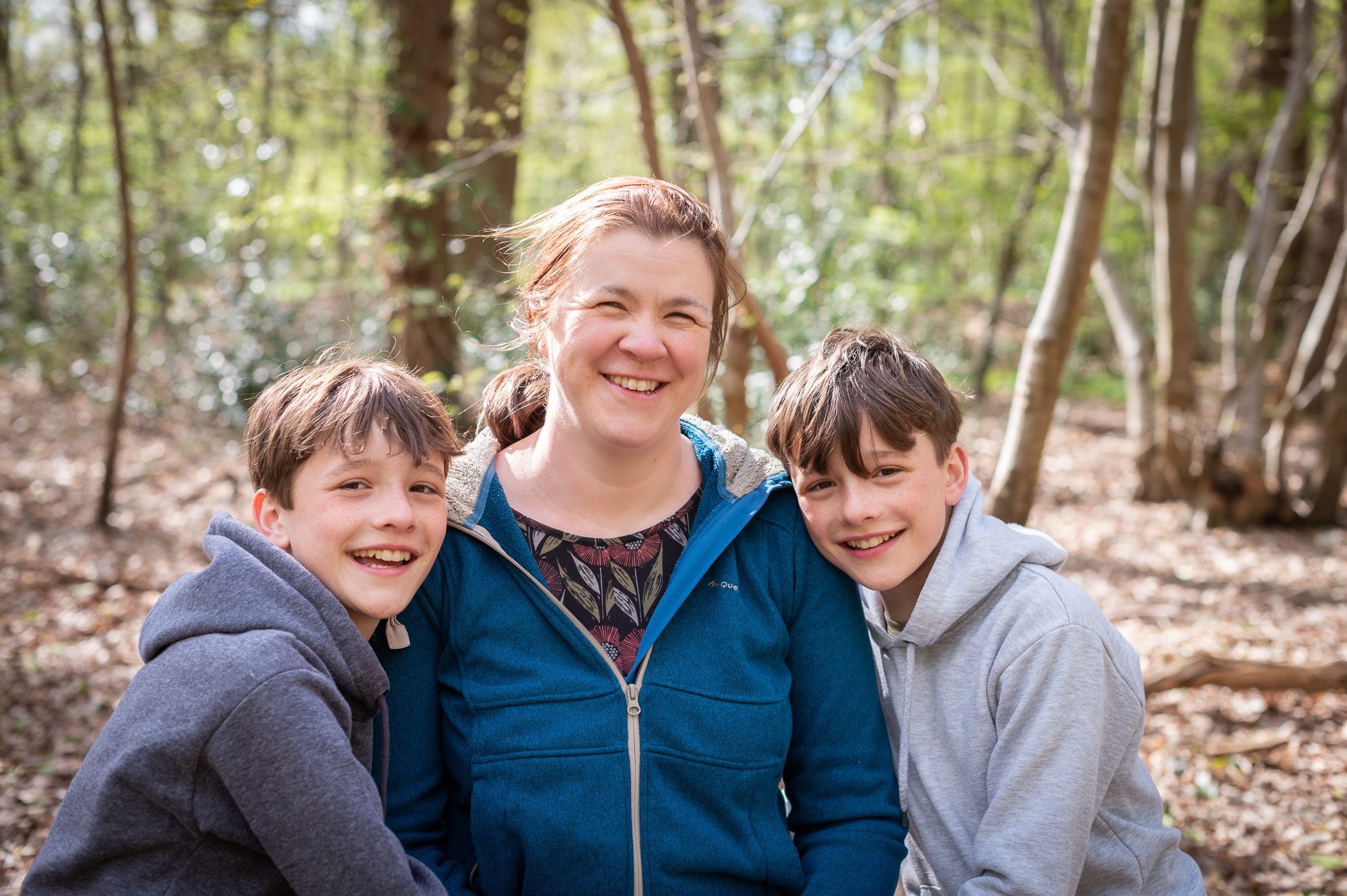 Portrait of mum and twins