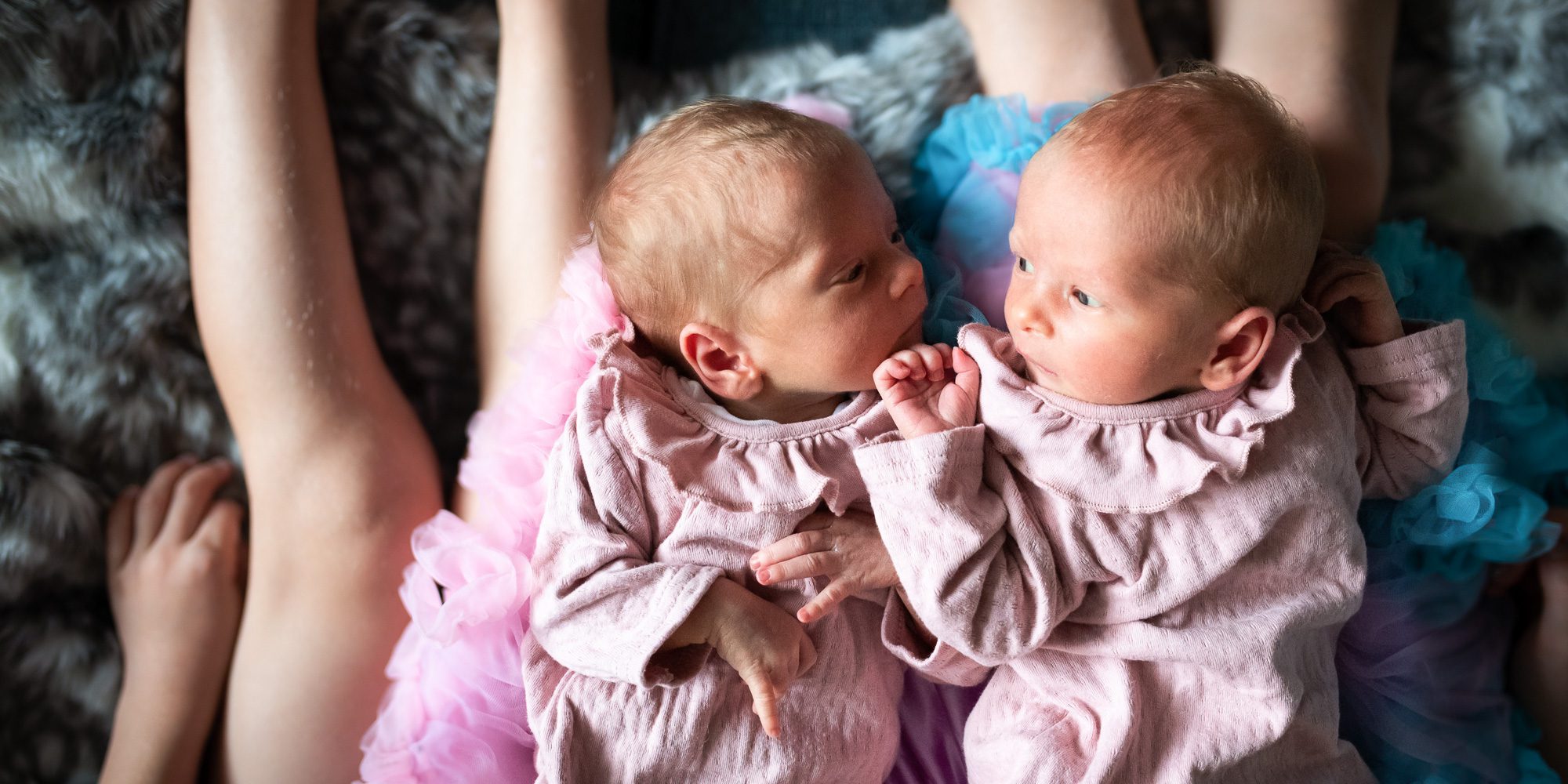 family photogrpahy in london of Newborn baby twins