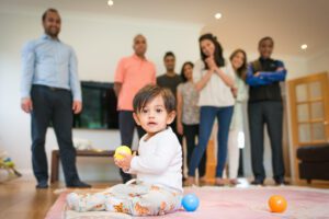 Toddler boy photo with family