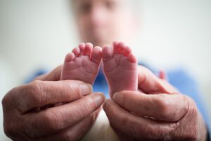 Details of newborn baby feet