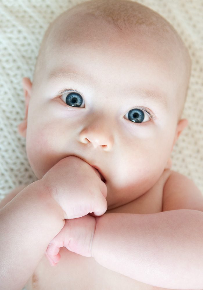 baby with blue eyes