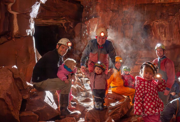 Cave photos of children's first caving trip