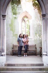 baby and family at london church