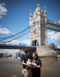 family at tower bridge