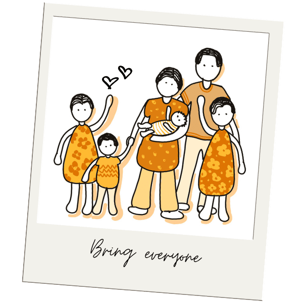 Family group sketch for photo