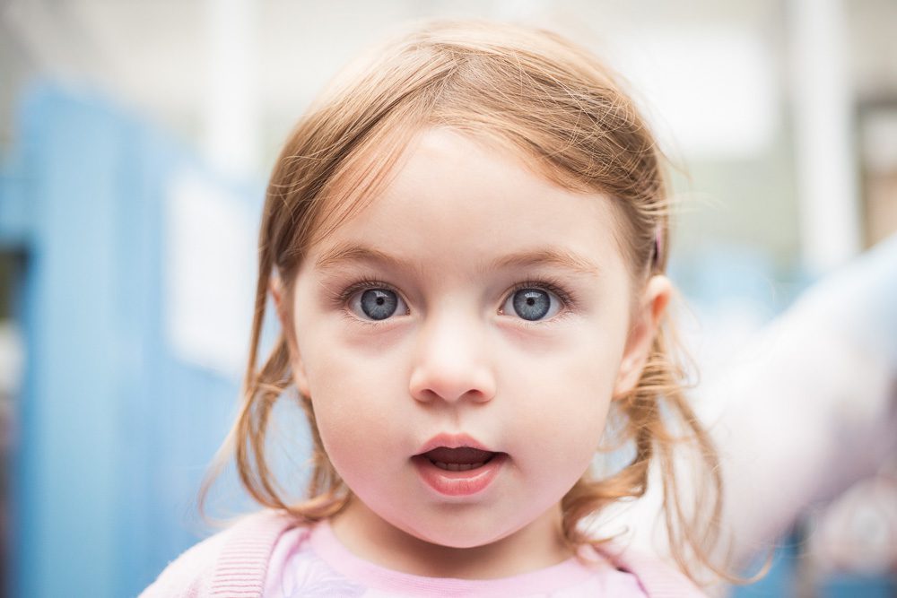 Girl portrait in playground