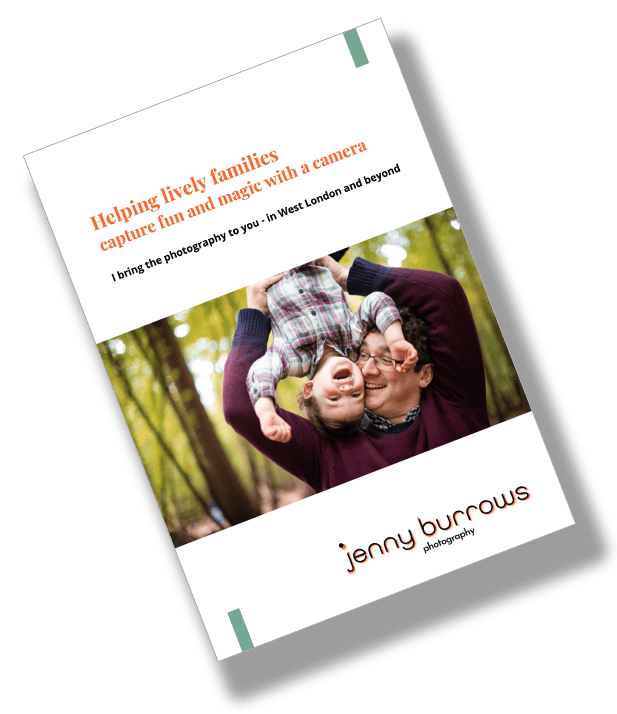 Front page of the family photo guide about Jenny Burrows Photography